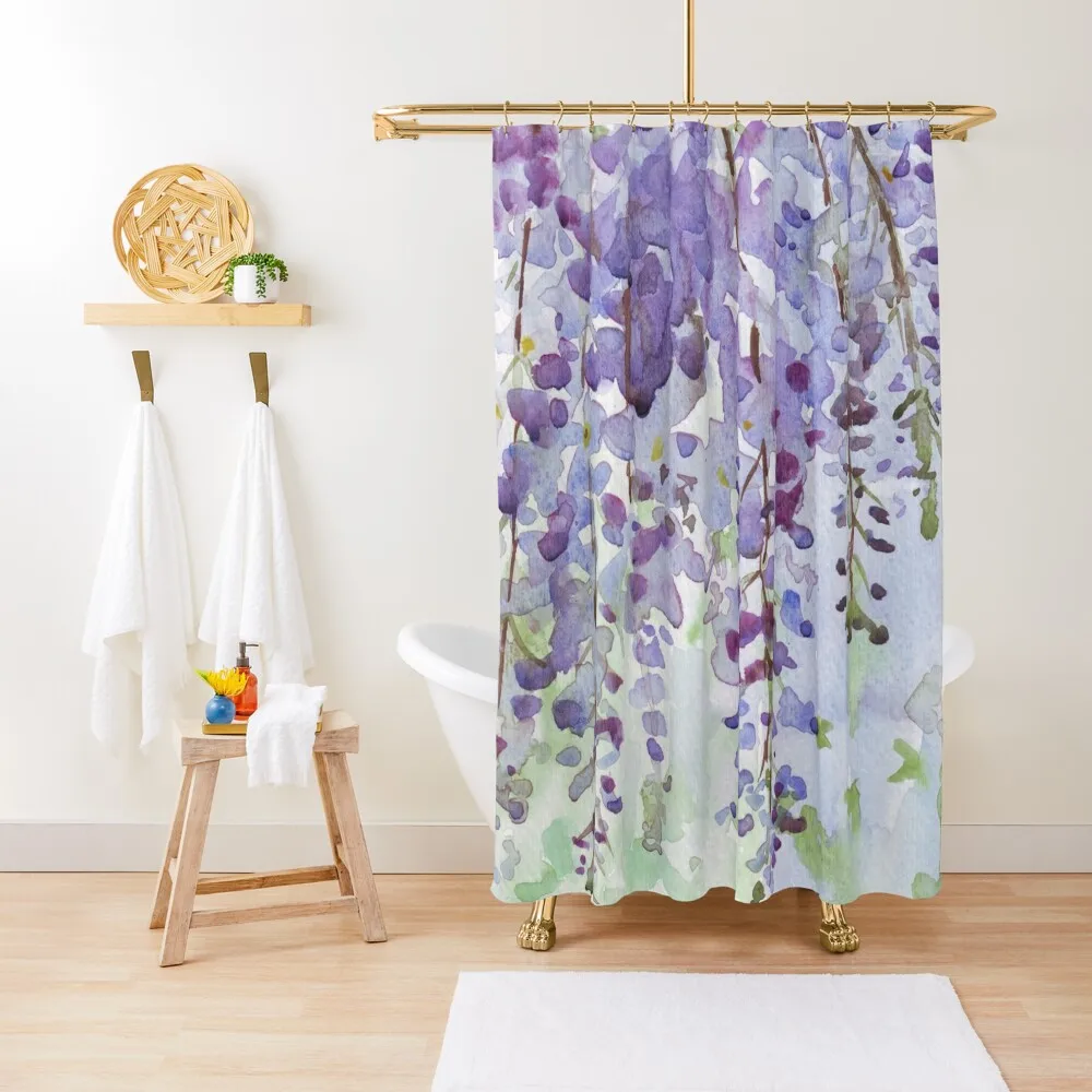 

The Wisteria's scent Shower Curtain Modern Showers For Bathroom Toilet Accessories Bathroom Shower Bath Curtain