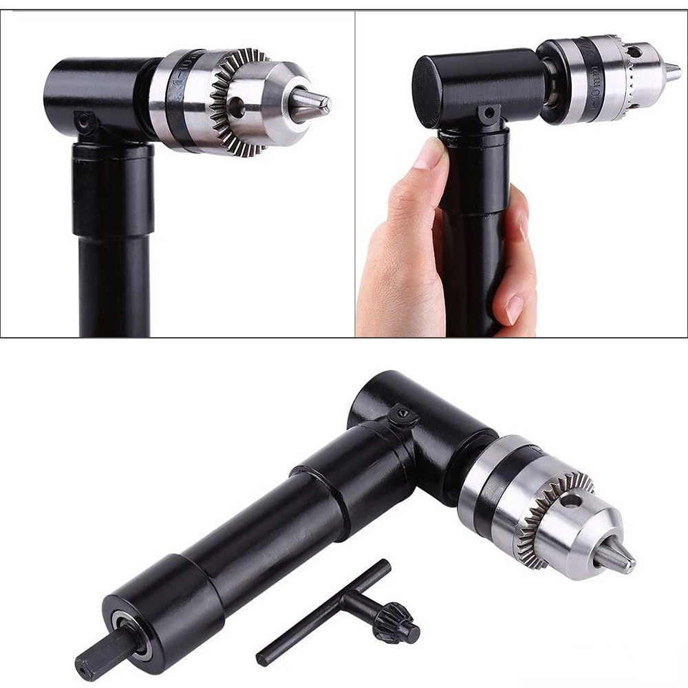 

Right Angle Drill Adapter Right Angle Bend Extension Chuck 90 Degree Drill Attachment Adapter Power Electric Drill Tool