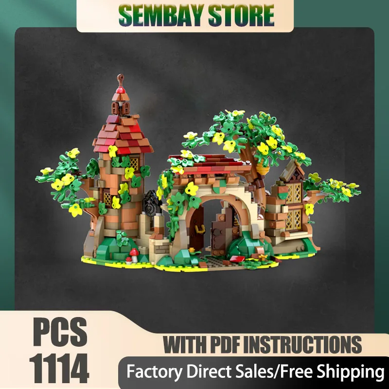 

Средневековый замок Moc, строительные кирпичи, модульные руины в зачарованном лесу, технологические блоки, рождественские игрушки «сделай сам», строительные подарки