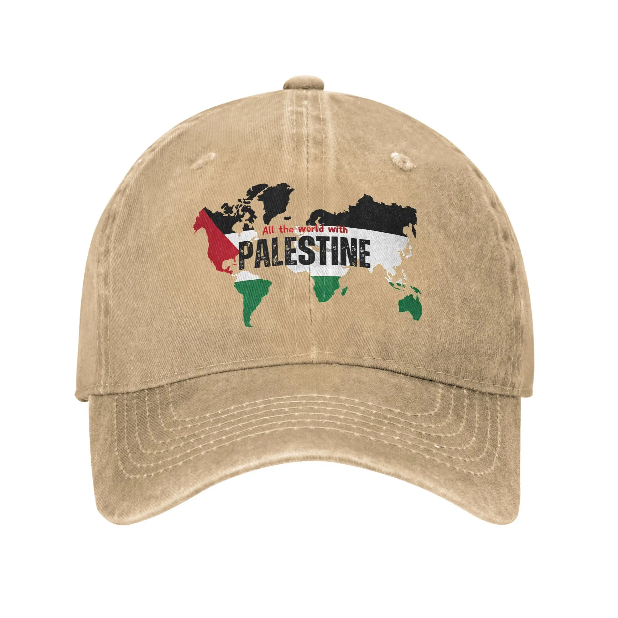 

Palestine Map Arabic Calligraphy with Palestinian Kufiya Map Casual Baseball Cap Summer Trucker Hat Unisex Men Baseball Caps
