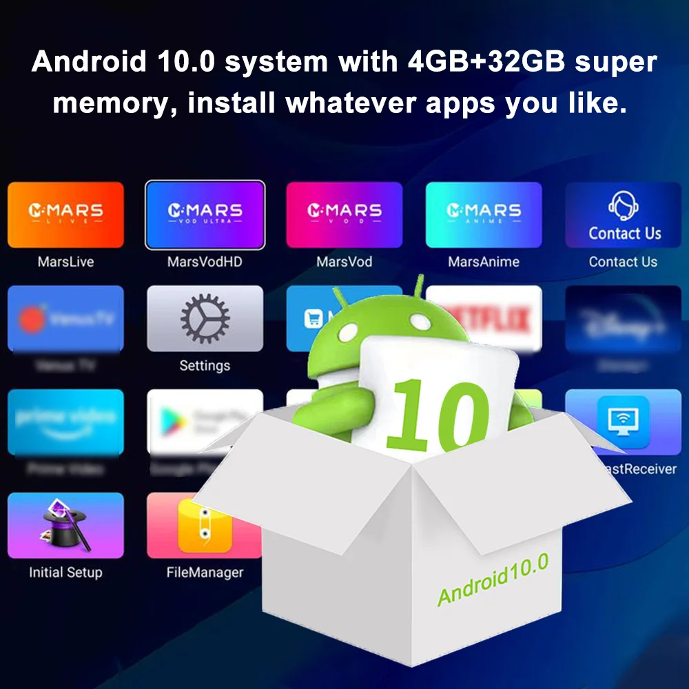 K3 Pro Android 10.0 4GB + 32GB 6K HDR TV Set-top Box Quad Core 64 bits Construir em WiFi-6 2.4GHz/5GHz BT 5.0 H.265 10 bits para os EUA