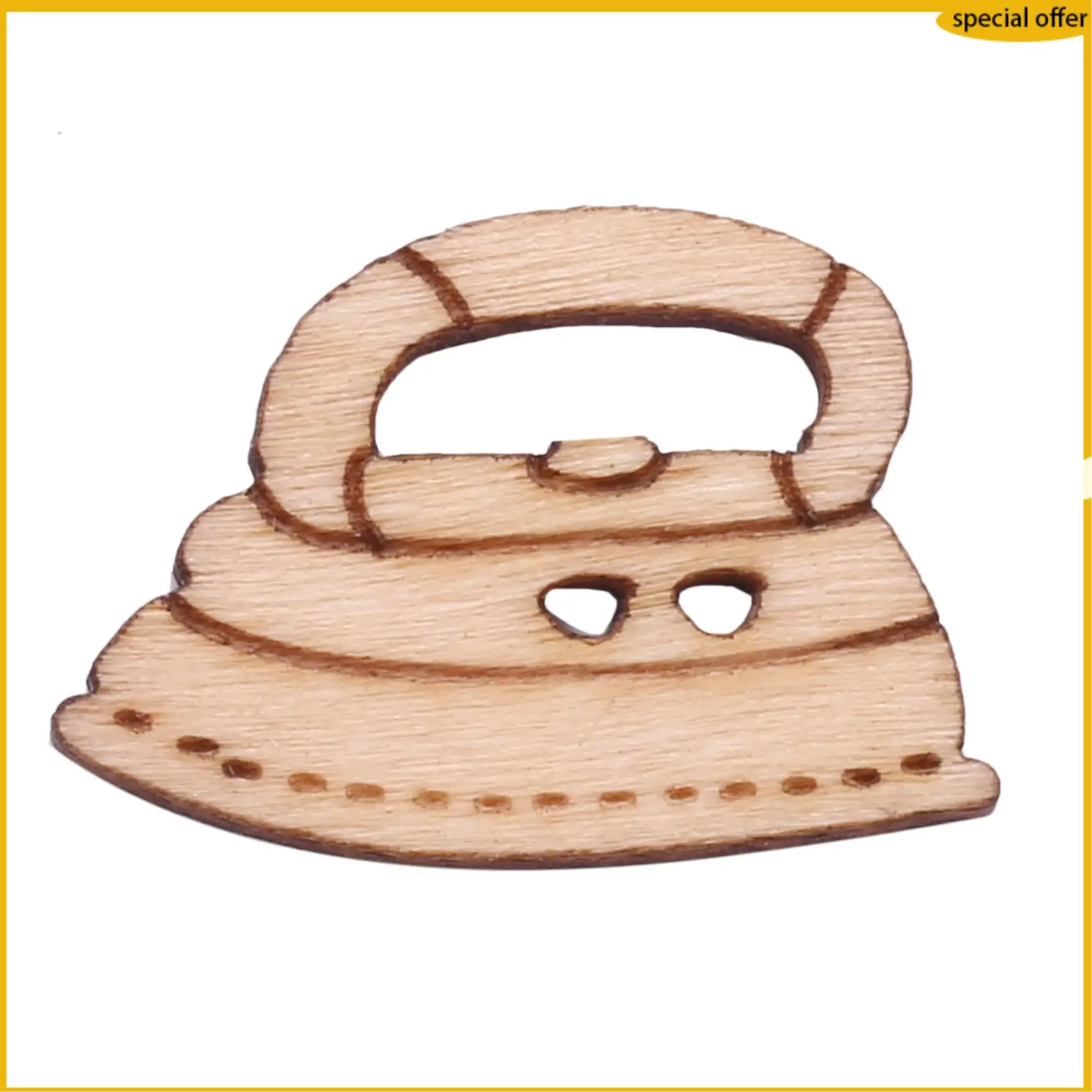 

A50I 100Pcs Sewing Machine Scissors Shaped Wooden Buttons Sewing Button For Children Clothes Decorative Button Scrapbooking Acce