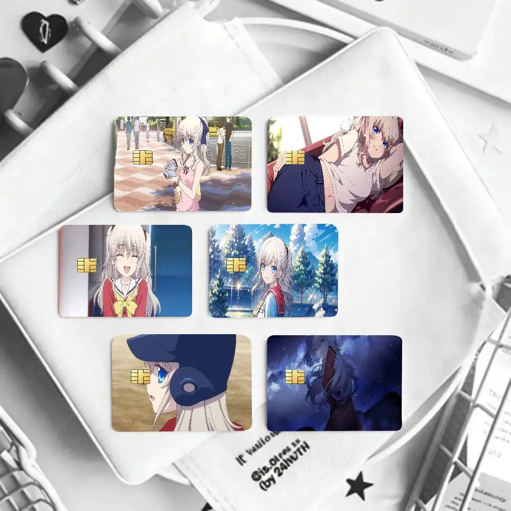 Tomori Nao Anime Charlotte Art Print Credit Card Skin Waterproof PVC Bank Card Decal