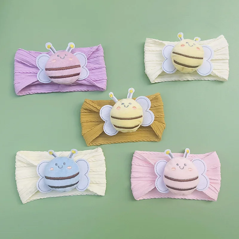 

Детская защитная повязка на голову с изображением фонтана, милый дизайн в виде пчелы, мягкая шапочка для новорожденных, регулируемый головной убор для мальчиков и девочек, весна-осень