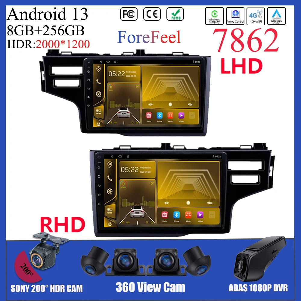 

Android For Honda Jazz 3 2015 - 2020 FOR Fit 3 GP GK 2013 - 2020 LHD RHD Auto Radio GPS Navigation Multimedia Player No 2din DVD
