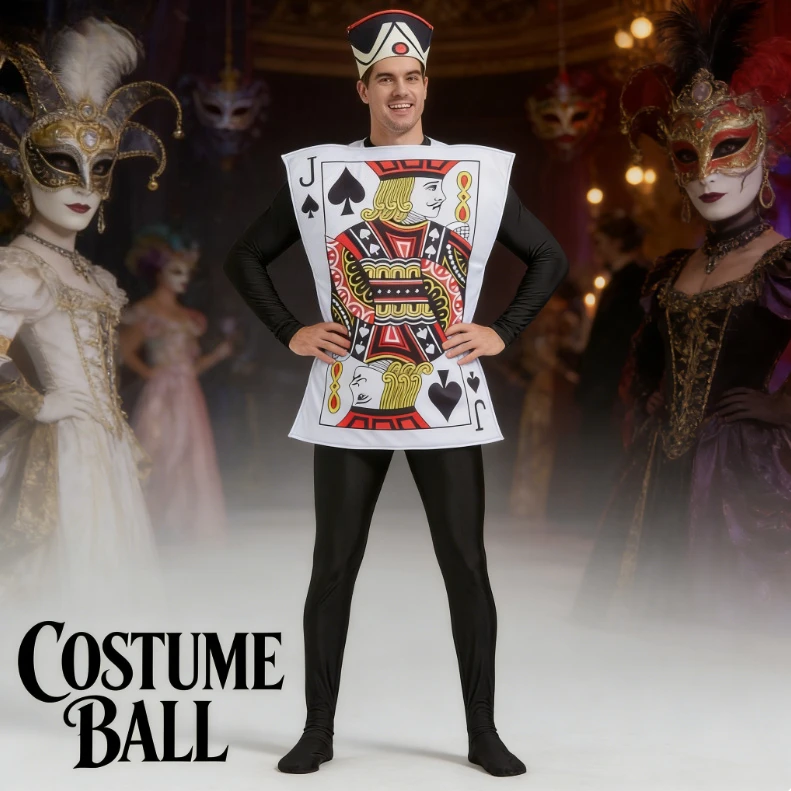 parent-child-costume-double-sided-poker-pattern-adult-alice-poker-soldier-prop-dress-up-card-outfit