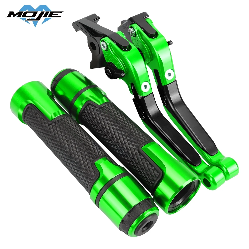 

Motorcycle Folding CNC Moto Adjustable Clutch Brake Levers Handbar End Grips FOR KAWASAKI ZZR1200 2002 2003 2004 2005 ZZR 1200