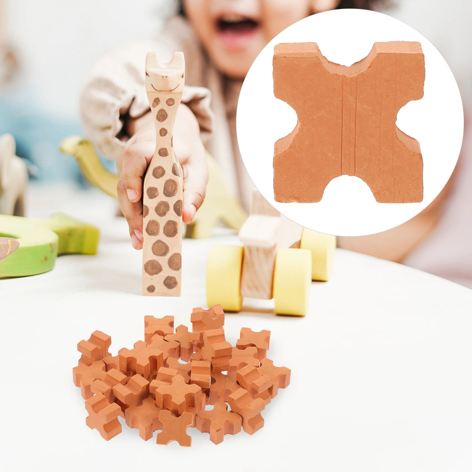

50 Pcs Miniature Simulation Bricks for DIY S Table 6 2x9cm Large Tiles House Building Materials Micro L scape Decor