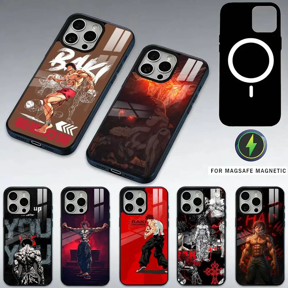 

Anime B-Baki hanma Phone Case For iPhone17,16,15,14,13,12,11 Plus,Pro Max Magnetic For Magsafe Wireless Charging
