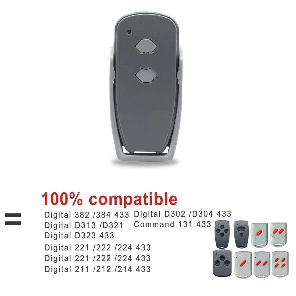 868MHz / 433MHz Garage Door Remote Control Digital D302 D304 D313 433 D323 D382 D384 131 Command 211 212 214 221