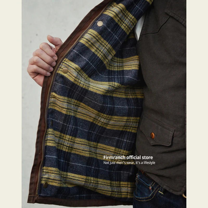 Firmranch Amekaji chaqueta de caza de cera de aceite Vintage chaqueta de carga de motocicleta marrón gabardina impermeable hombres mujeres envío gratis