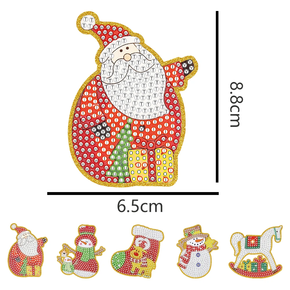 子供のためのダイヤモンド絵画,クリスマスの出生前の贈り物のための象の形をしたペンダント,雰囲気の装飾,5/10個