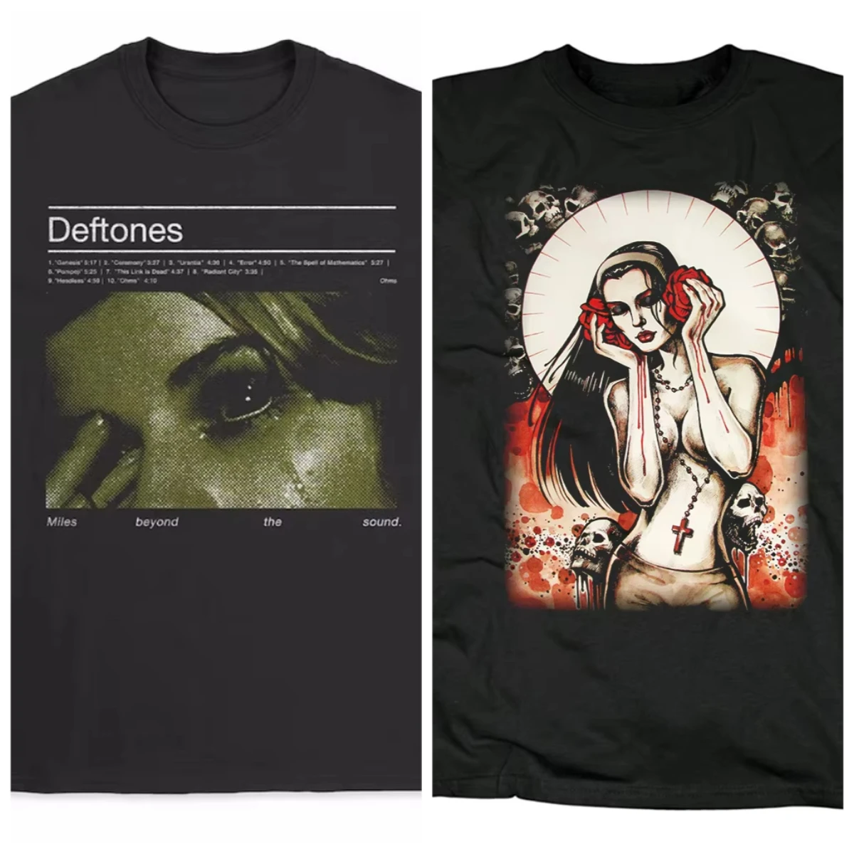 

2025 Deftones Cotton Singer Band T Shirt Men Women Hip Hop Rock Tee Fashion Short Sleeve Tshirt Summer Oversized T-shirts Tops
