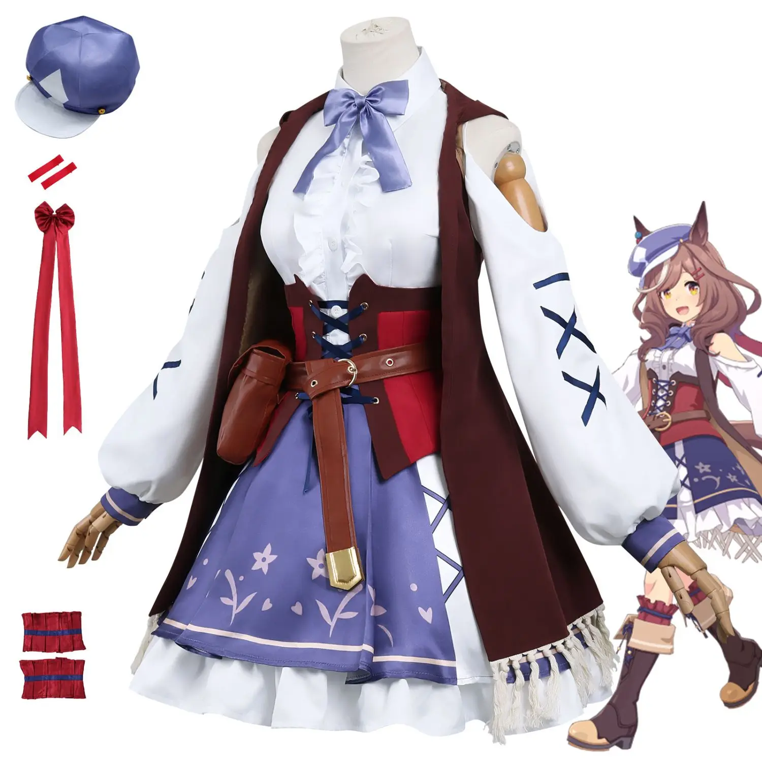 Matikanetannhauser Cosplay Costume Pretty Derby Carnival Uniform Wig Anime Halloween Costumes Men Game Character Outfits view 2