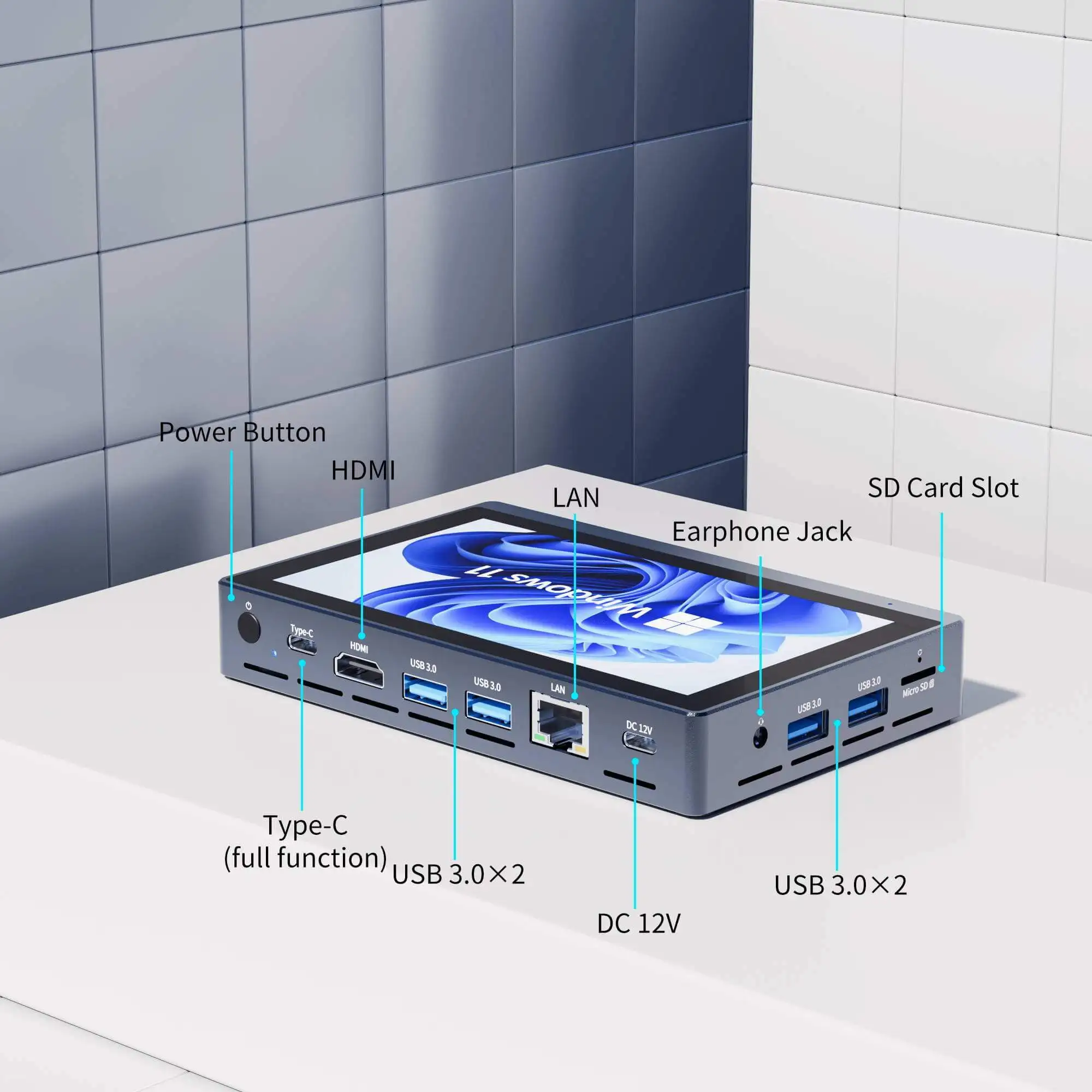 Imagem -06 - Higole-gole Pro Mini pc com Tela Intel N5095 Windows 11 Windows 16gb 256gb 2500mah Computador Desktop 4k Tablet 5.5