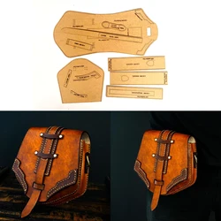 Fashion Knight fanny Bag Cut-free Kraft Paper Pattern Drawing Template DIY Handmade Leather Enthusiasts 18x18cm