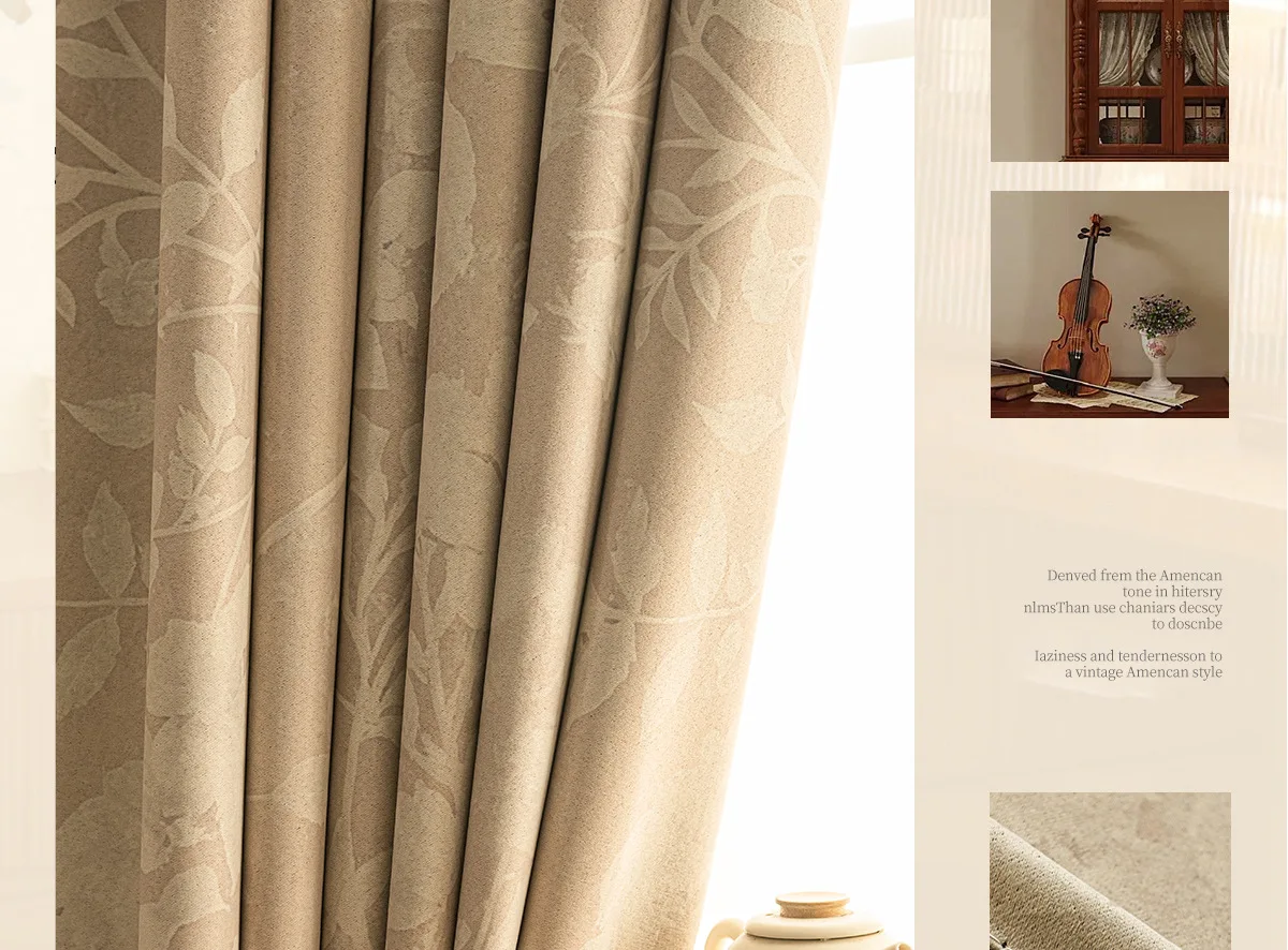 Französische Vollverdunkelungsvorhänge aus Downton Abbey Chenille, individuelle Größe, luxuriöse Vorhänge für Wohnzimmer, Esszimmer, Schlafzimmer, Tür, elegante Mode – Detail 33