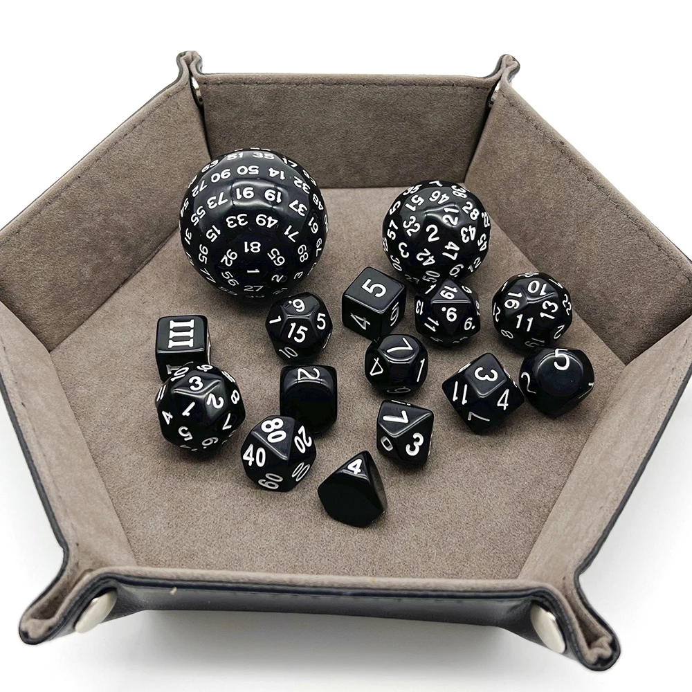 Polyhedral Dice Set DND Cubes POP D3-D100 Acrylic Dice Sets 15 Pcs Dice For Gift DND Game RPG Board Game Accessories