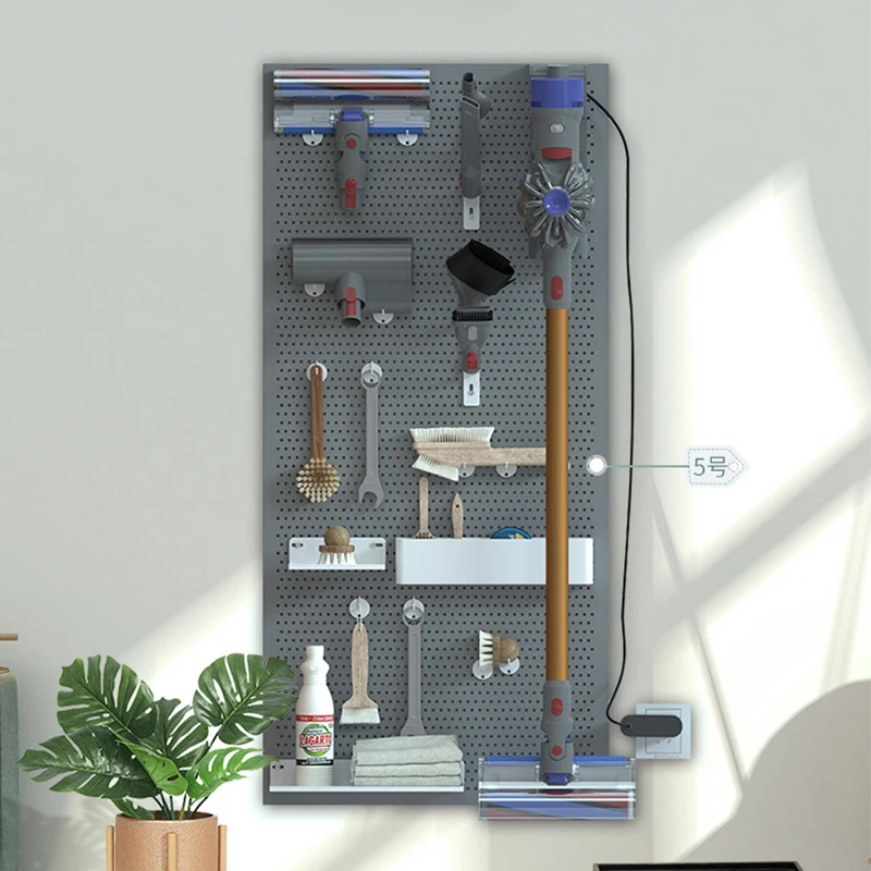 

Hole board vacuum cleaner storage package dy puppy shelf wall hanger wrought iron decoration Nordic ins wind