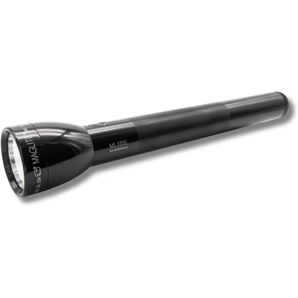 

High-Lumens 4-Cell LED Flashlight with Adjustable Beam, Long Battery Life, Water-Resistant, Ideal for Outdoors and Camping - Bla