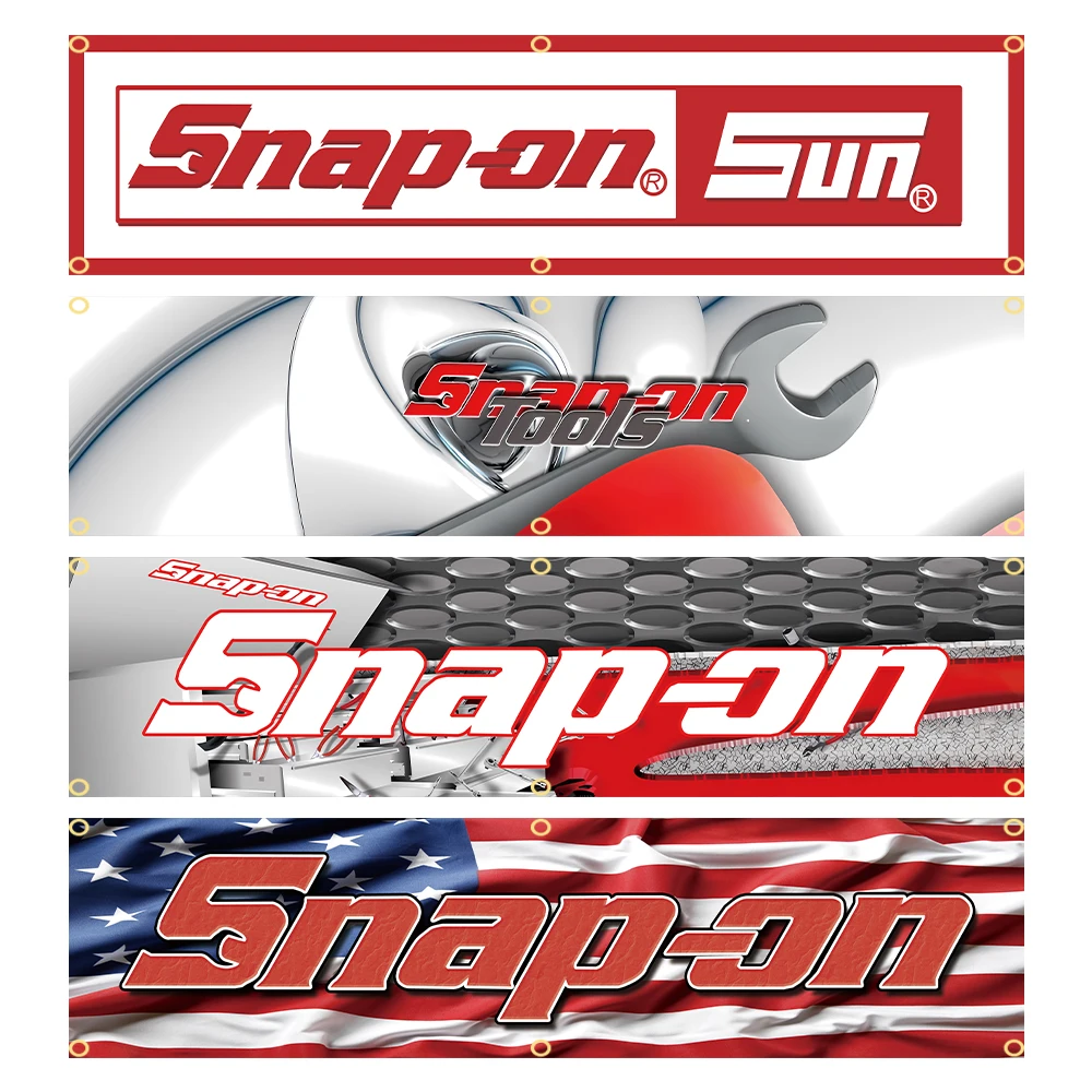 60x240cm  Snap on Tools Flag Banner Tapestry Polyester Printed Flag Garage or Outdoor For Decoration