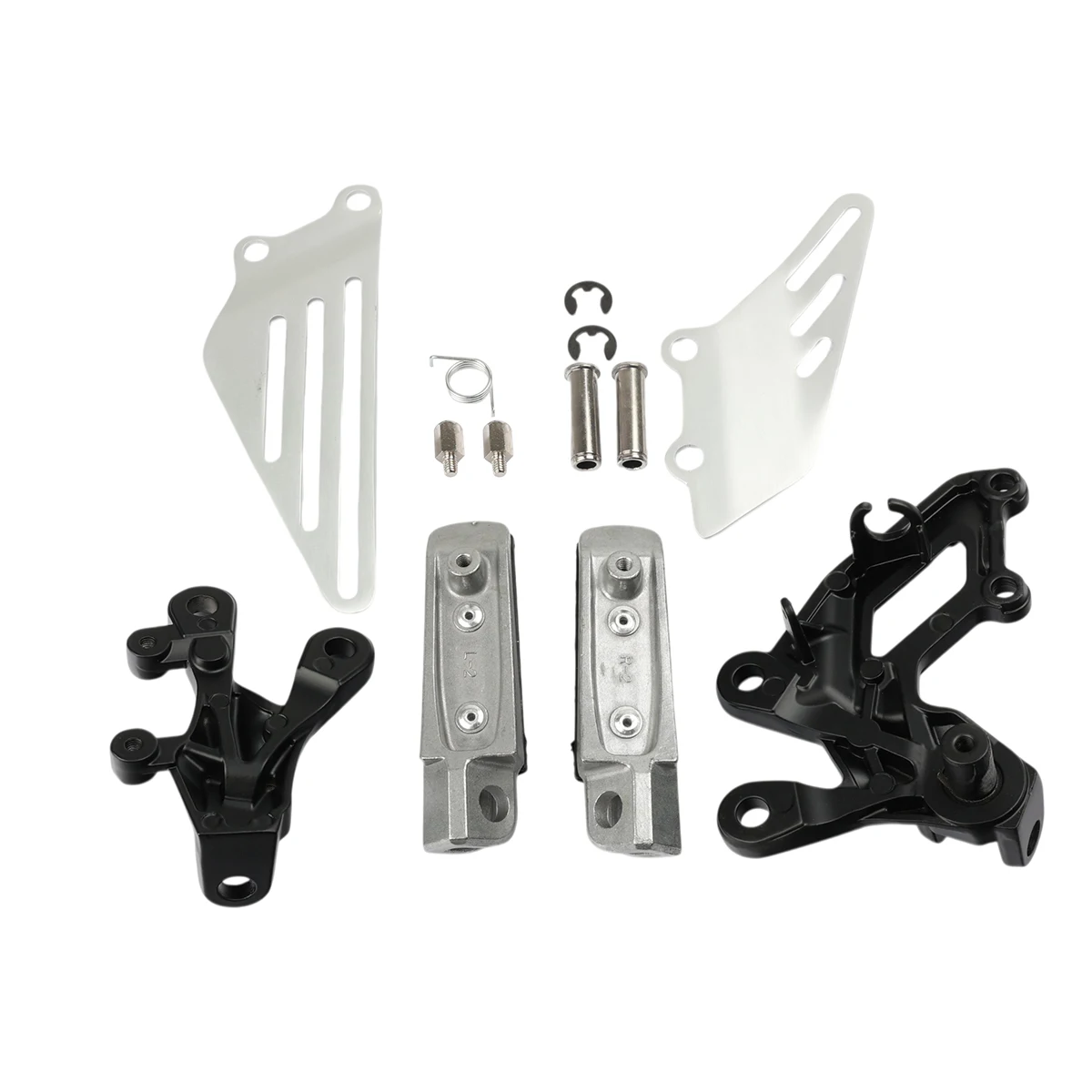 Motorcycle Black Front Driver Footpegs Footrest Pegs Bracket For KAWASAKI ZZR1400 ZX14R 2006-2010 2011-2023
