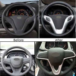 For Chevrolet Sail 2010-2018 Car Styling Accessories Steering Wheel Trim Decorative Cover Sticker ABS Plastic Interior Moulding