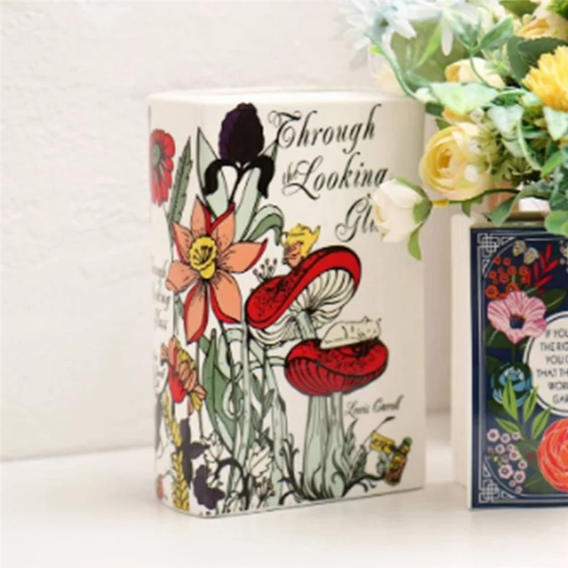 

AD-Flower Pot Wedding Decorative Vases Cute Room Decor For Plants Cachepot For Home Decor Book Vase