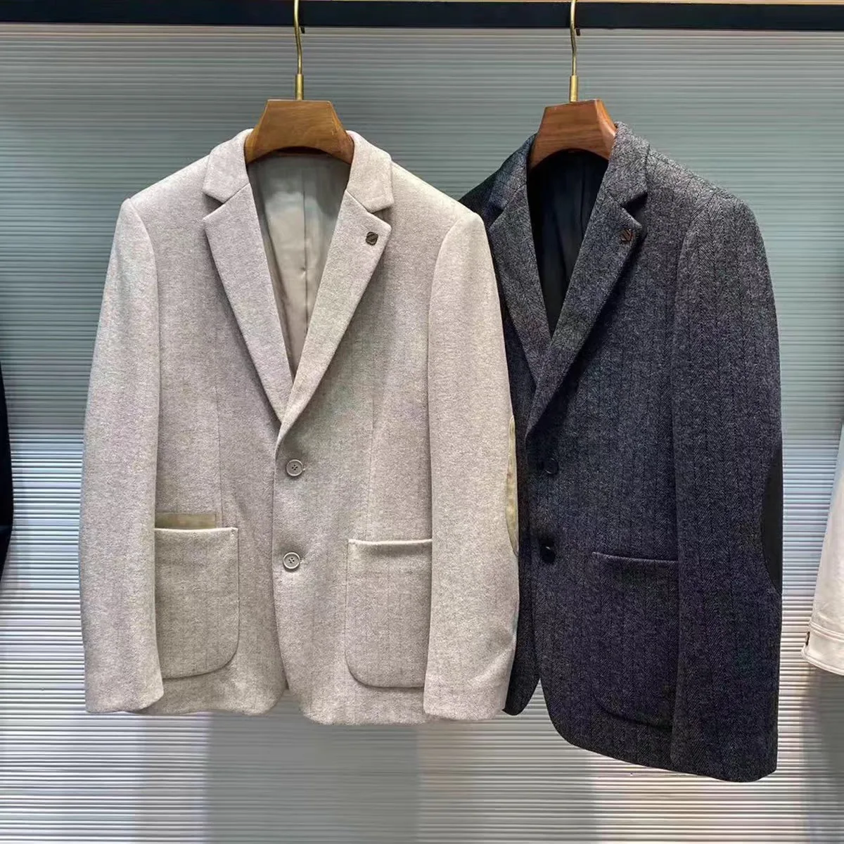 

Faionable Cheered мужской шерстяной костюм Jaet MHTO брендовый костюм-стойка Long Sve Pure Color Autumn Faion Ci Sle