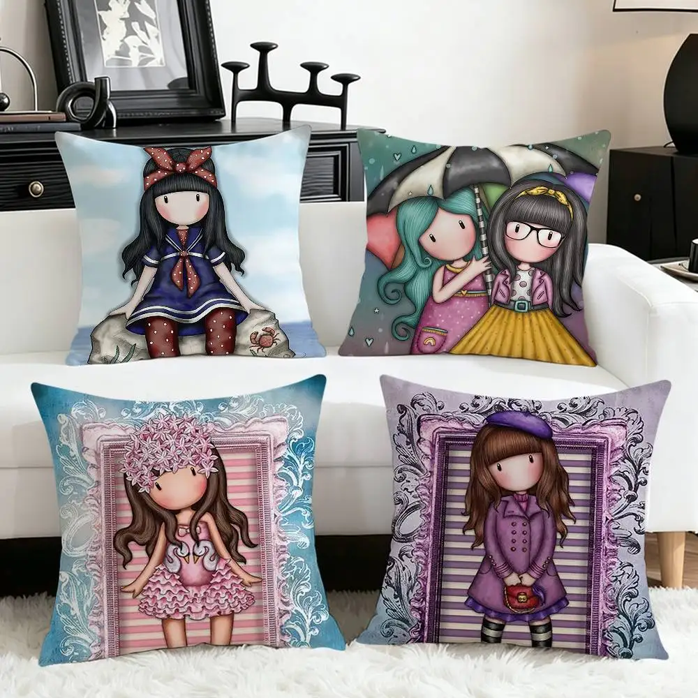 Cartoons S-Santoro Gorjuss   Various Sizes Square Pillow Case For Car Home Bedchamber Decor