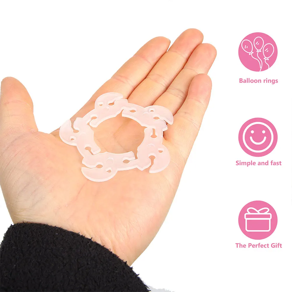 

50pcs Balloon Arch Buckle Clips Plastic Clear Party Wedding Birthday Supplies Balloon Ring Buckle Holder Storage