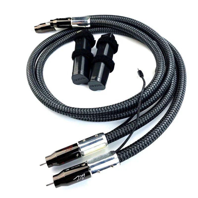 Hi-end WEL Signature RCA Cable PSS Silver HiFi Audio Interconnect Line with Noise-Dissipation System