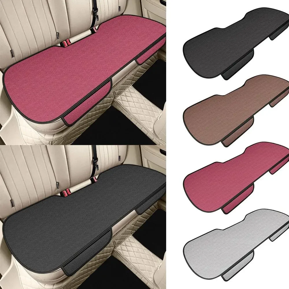 Universal Breathable Car Seat Cushion, Ice Silk Non-slip Rear Seat Cushion, Wear-resistant Solid Color Auto Protector Mat Pad