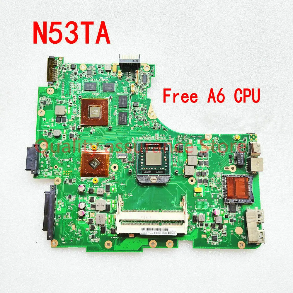 N53TA Mainboard For Asus N53TK N53T N53TA Laptop Motherboard N53TK Notebook HD6760M 2GB DDR3 Free CPU 100% Test Work