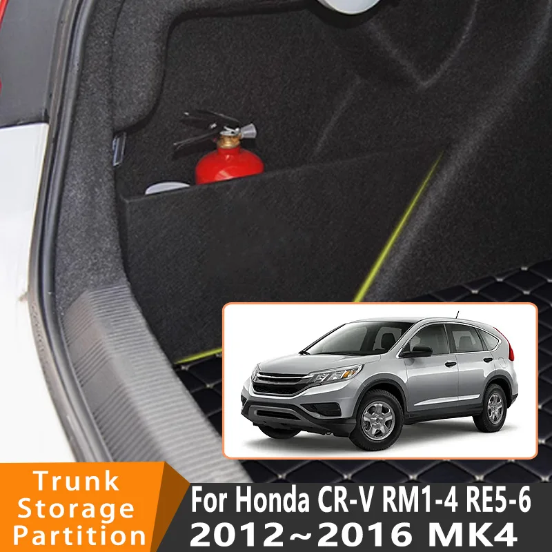 

Auto Accessories For Honda CR-V 2012~2016 15 MK4 RM1~4 RM5~6 Car Organizer Trunk Side Partition Trunk Interior Storage Box Parts