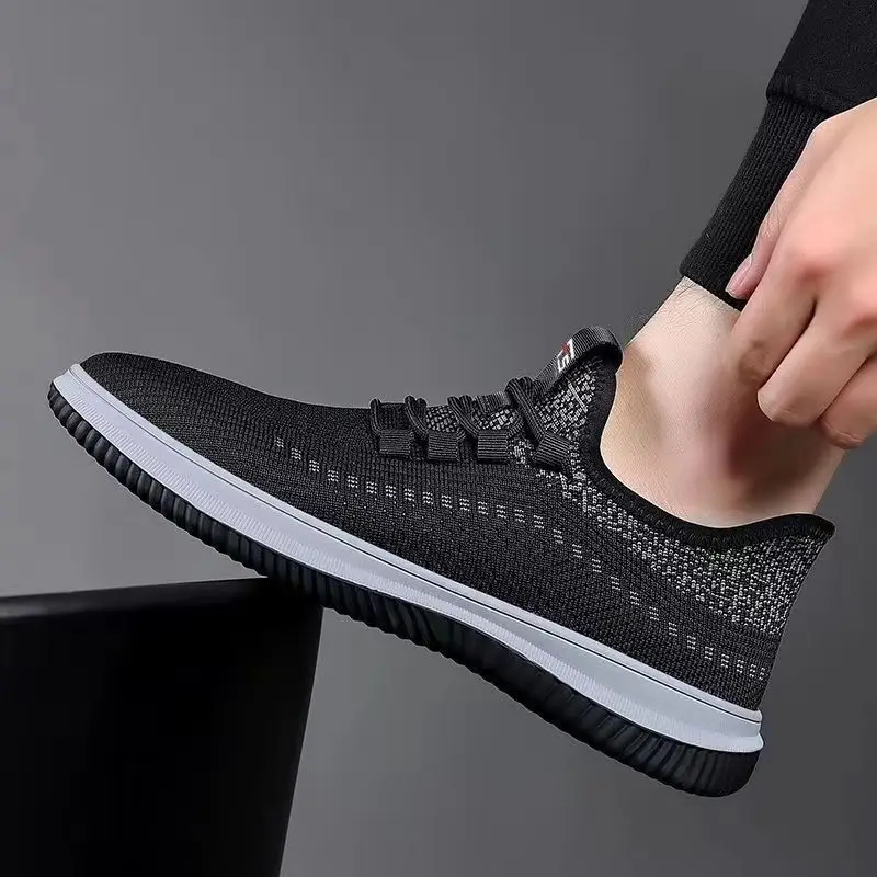 2023 Spring and Summer New Rubber Soft Sole Men\'s Shoes Breathable Casual Men\'s Shoes Comfortable All-match Men\'s Shoes