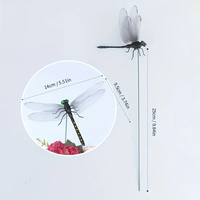 Outdoor Mosquito Repellent Simulation Stick Dragonfly Rope Dragonfly Repellent Artifact Dragonfly Stakes Yard Plant Lawn Decor