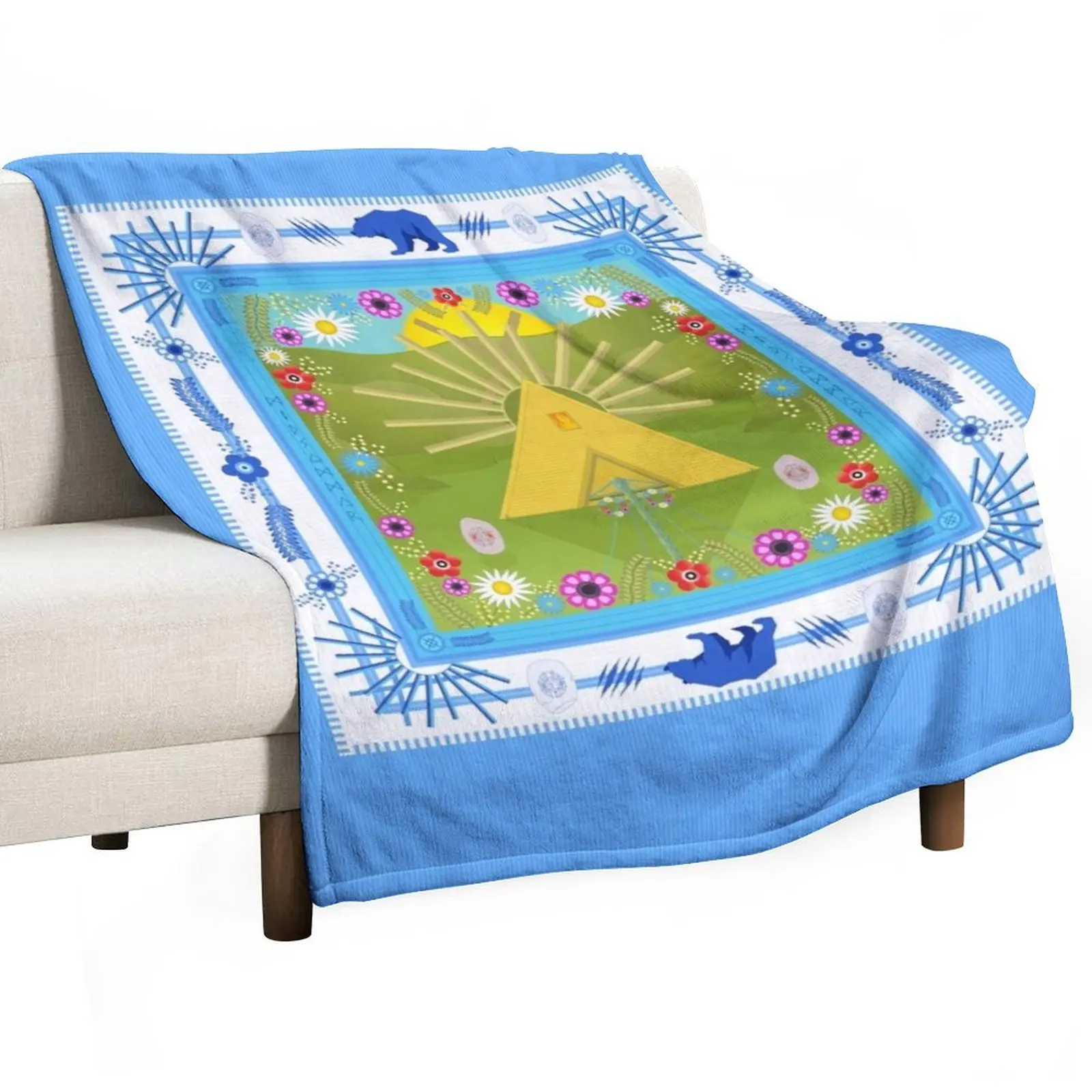 MIDSOMM?R Throw Blanket Furry Summer Plush Nap Travel Large Blankets