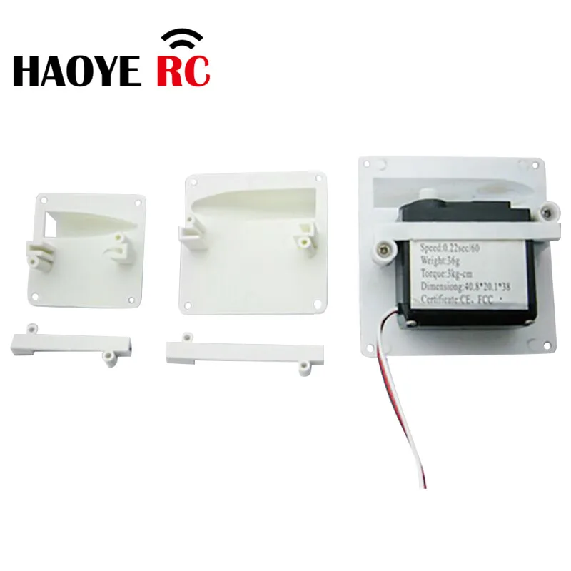 Haoye RC Aircraft Capa Protetora, Wing Servo Mount, Servo Protector, Retainer, 6-9g, 17g, 36g, 55g, Não Incluído, 2 Pares por Lote