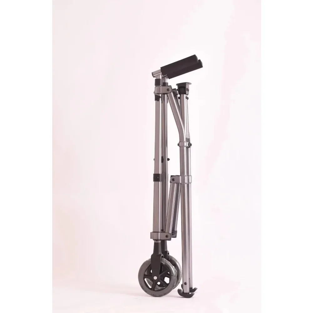 Walker Medical Household Auxiliary Travel Aluminum Alloy Elderly Booster Adjustable Folding Walker