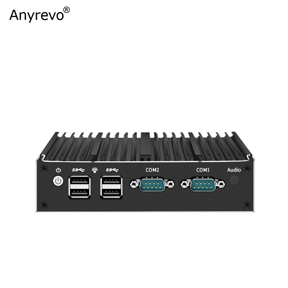 fanless industrial pc Intel N2840 Dual Core Windows mini computer thin client with 2 LAN 1000M DDR3L HDMI VGA 6 USB 2 RS-232 COM