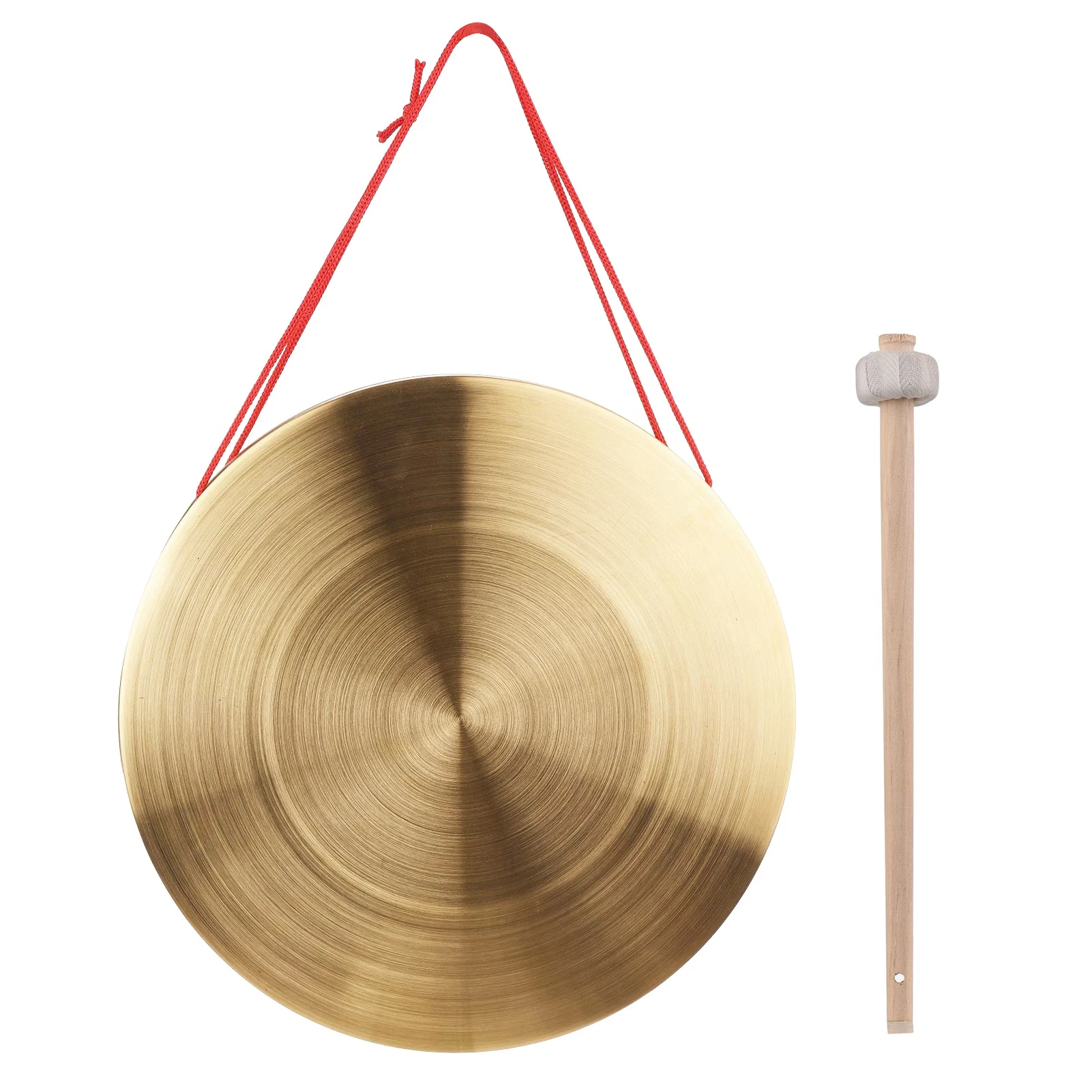 22/30cm Hand Gong Cymbals Brass Copper Chapel Opera Percussion Instruments with Round Play Hammer