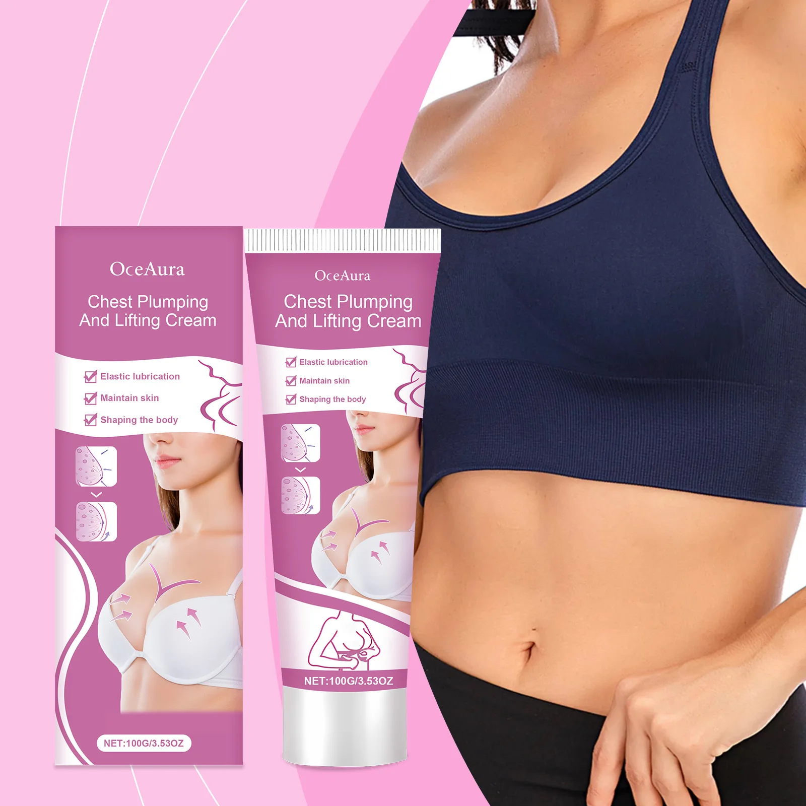 Enlarge Firm Breast Cream Plump Lift Sexy Round Boob Elasticity Moisturize Soften Prevent Sag Flat Big Bosom Enhance Chest Cream