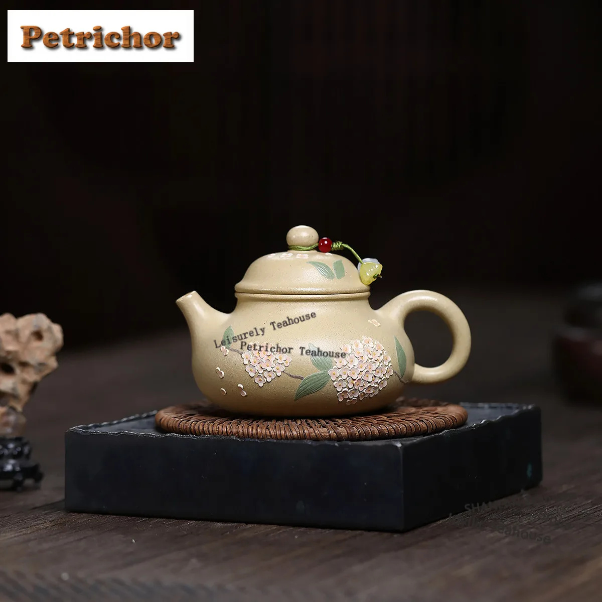 190ml Ancient Yixing Purple Clay Teapots Handmade Rongtian Pot Raw Ore Green Mud Tea Maker Kettle Zisha Tea Set Teaware Gift view 6