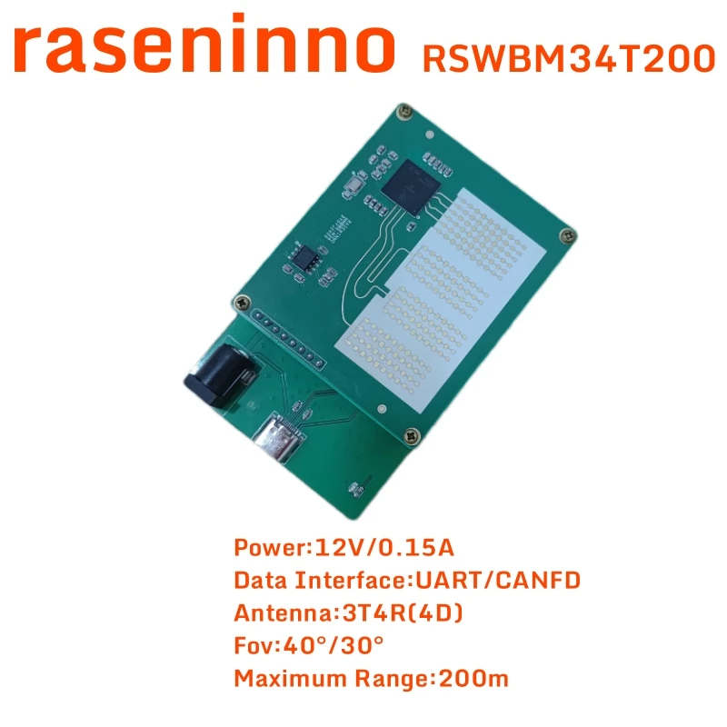 raseninno modulo sensore rilevamento oggetti RSWBM34T200 4D ROS driver robotica evitare Tracker ADAS veicoli di guida intelligenti per auto