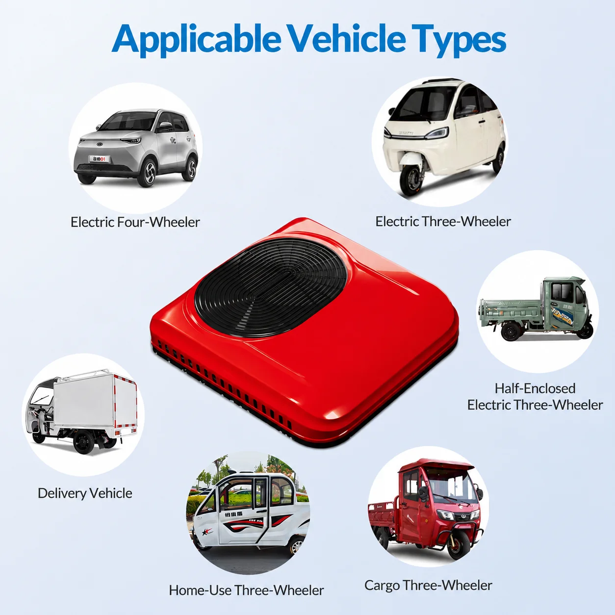 Roof Top Parking Air Conditioner 12v 24v Truck Custom Rooftop Air Conditioner 48v 72v Cooling Heating Air Conditioning Systems view 6