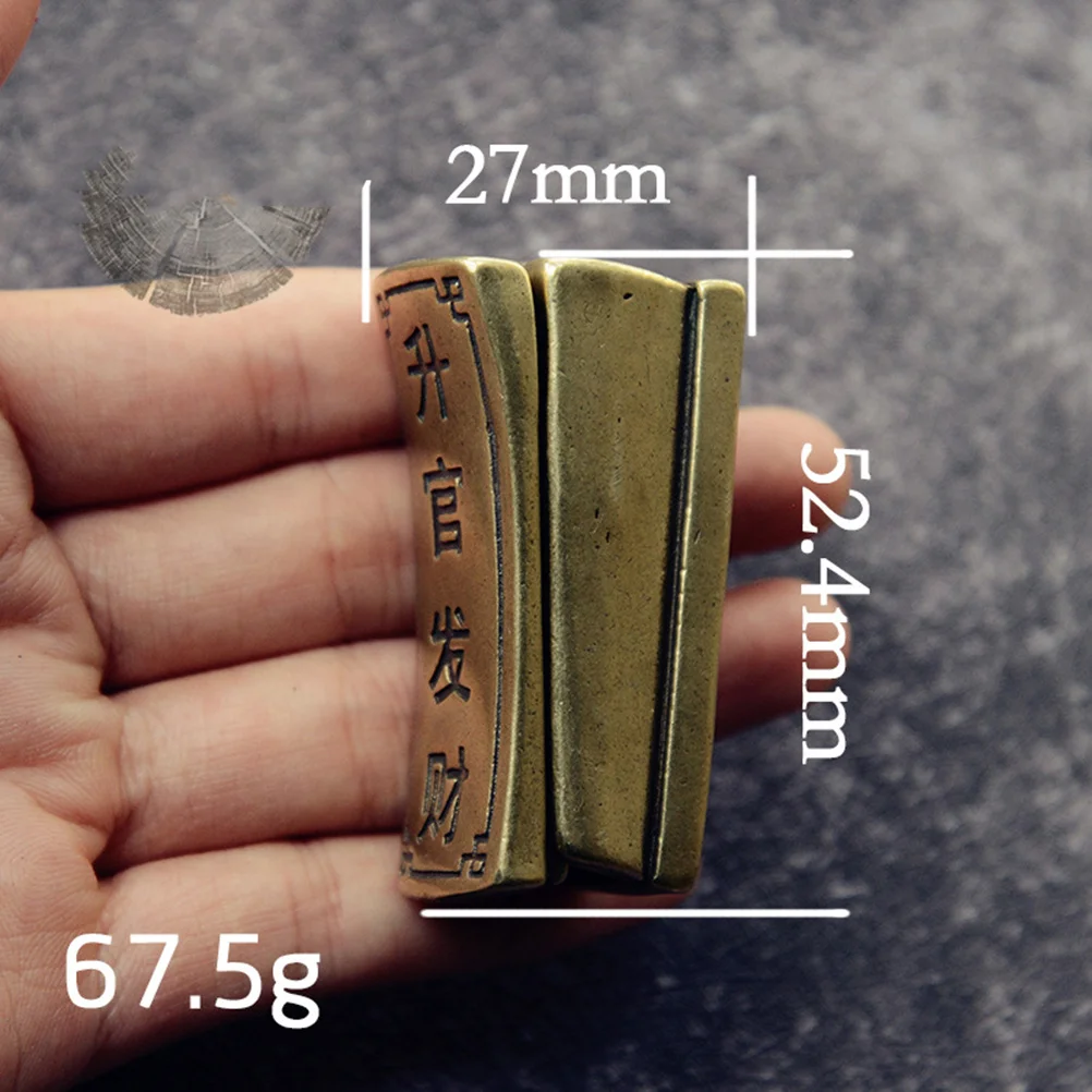 

Chinese Traditional Coffin Ornament Brass Statue Metal Decoration for Home Office Restaurant Car Retro