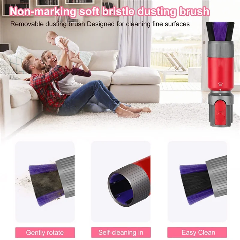 

ABUD-безследная мягкая насадка и шланг для пылесоса Dyson V7 V8 V10 V11 V12 V15, аксессуары для щеток для удаления пыли