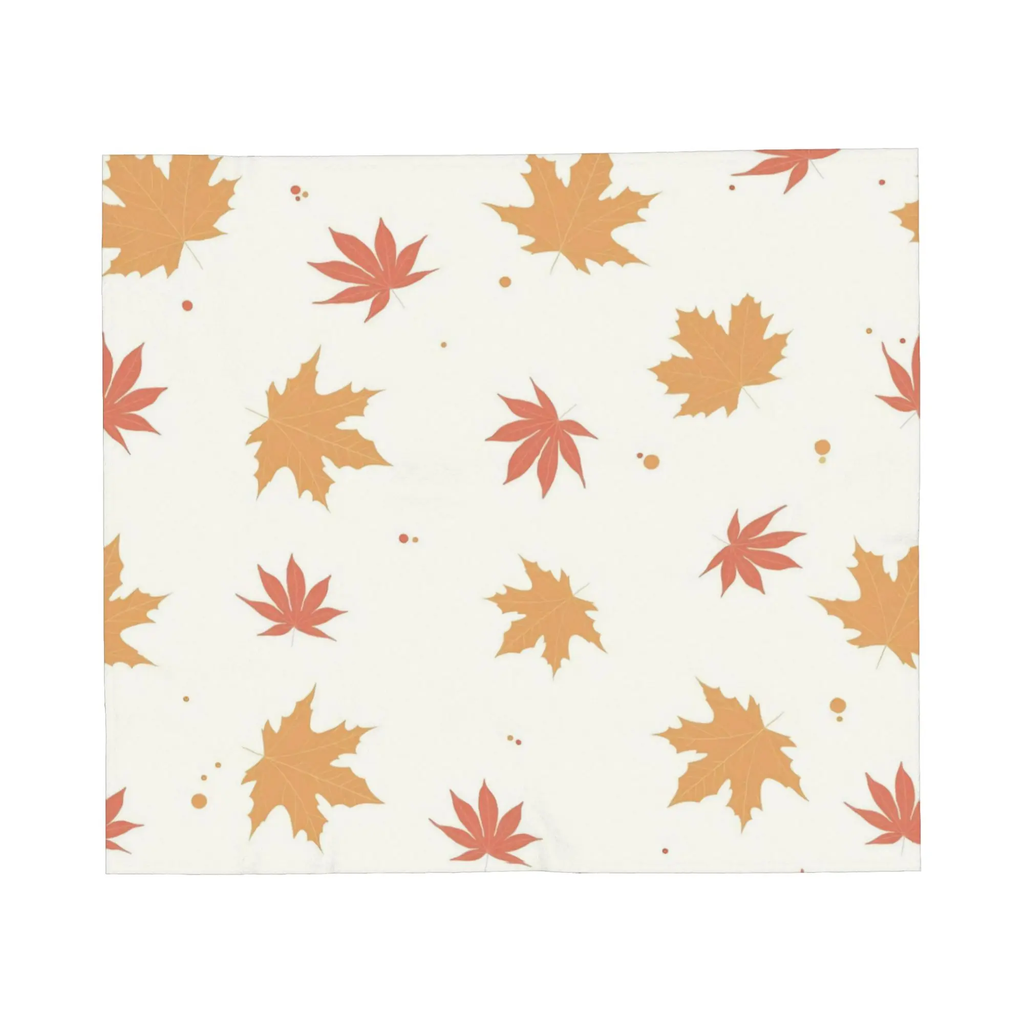 Maple Fallen Leaves Wool Blanket Autumn Leaf Funny Throw Blankets for Home 125*100cm Bedspread