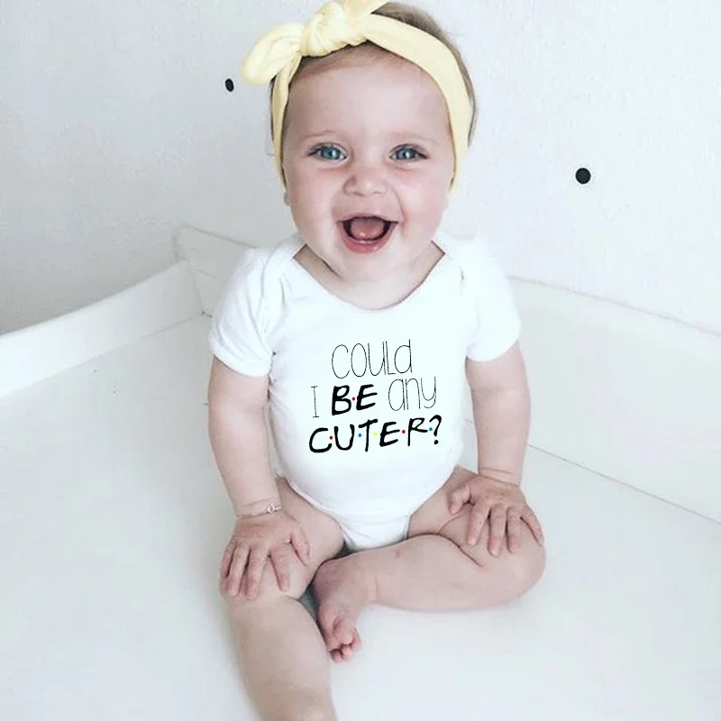 

Could I BE Any CUTER Jumpsuit Summer Baby Boys and Girls Cute Bodysuit Outfit Boys Girls Funny Print 0-24M